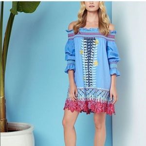 NWOT Red Carter Embroidered Monroe Dress | Size Small